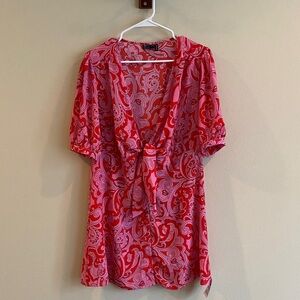 ASOS Red and Pink Mini Dress